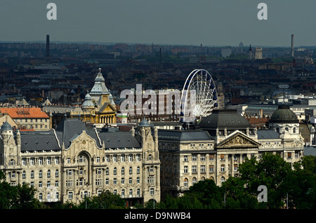 Sziget Auge Budapest Erzsebet Platz Ungarn Europa 65 m Riesenrad Stockfoto