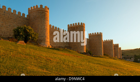 Malerischen mittelalterlichen Stadtmauern von Ávila, Spanien, UNESCO-Liste Stockfoto