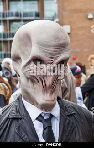 England, London, Stratford, jährliche Trachtenumzug der Sci-Fi, Sci-Fi-Monster Stockfoto