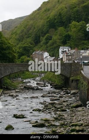 Lynmouth, einem kleinen Dorf in Devon, England Stockfoto