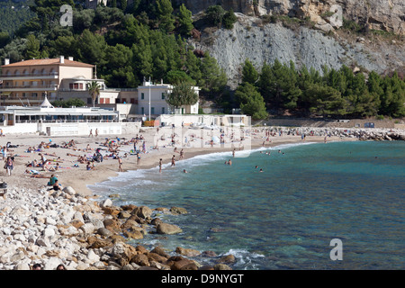 Strand von Cassis, Provence, Frankreich Stockfoto