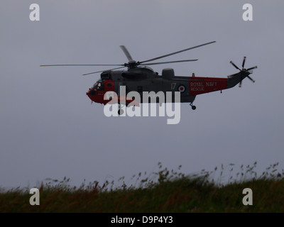 Königliche Marine Rettungshubschrauber, Cornwall, UK 2013 Stockfoto