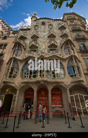 Casa Batllo, Barcelona, Spanien Stockfoto