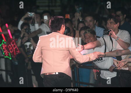 Leon Lai bei danke-Konzert von Mark Lui in Hong Kong, China am Sonntag, 23. Juni 2013 statt. Stockfoto