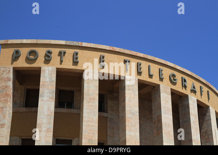 "Poste e Telegrafi" Post und Telegraph Office in Agrigent, Sizilien Stockfoto