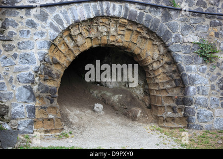 Von der Hafeneinfahrt zu der antiken Stadt Herculaneum, Kampanien, Italien Stockfoto