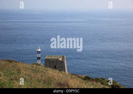Leuchtturm am Punta Campanella, Kampanien, Italien Stockfoto