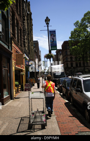 Barrington Street befindet sich Downtown Halifax, N.S. Stockfoto