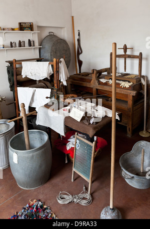 Lincoln - viktorianischen Waschhaus Ausstellung im Museum des Lincolnshire Lebens; Lincoln, Lincolnshire, UK, Europa Stockfoto