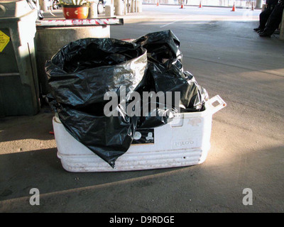 002 CBP Offiziere ergreifen Iguana Fleisch am Grenzübergang. Stockfoto