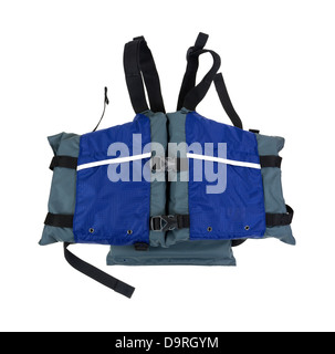 A new personal flotation device on a white background. Stockfoto