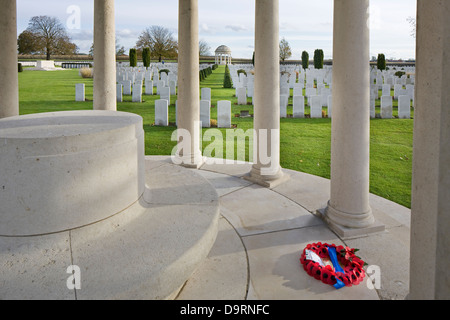 WWI Bedford Haus Friedhof für ersten Weltkrieg eine britische Soldaten bei Zillebeke, West-Flandern, Belgien Stockfoto