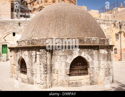 Israel Jerusalem Altstadt Kuppel über Kapelle von St. Helena äthiopische Kloster Dach Hof Kirche des Heiligen Grabes Stockfoto