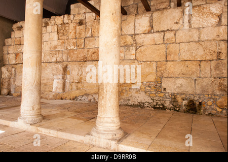 Israel Jerusalem Altstadt Jüdisches Viertel Detail des Cardo die Hauptstraße der Byzantinischen Ära Stockfoto