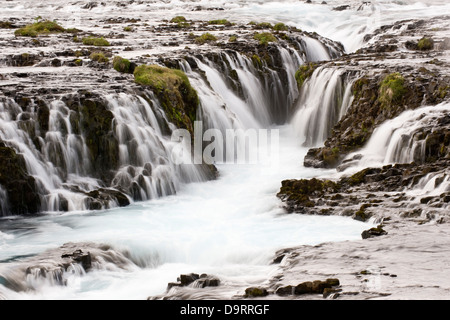 Bruarfoss Wasserfall, der Bruara Fluss, Southern Island, Europa Stockfoto