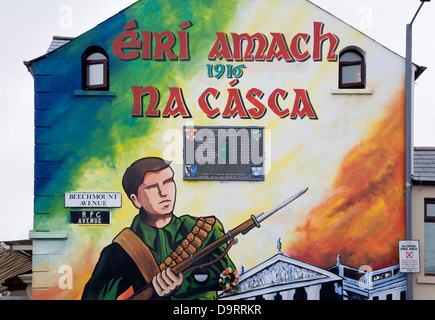 Wandbild. Belfast. Nordirland. Vereinigtes Königreich. Europa Stockfoto