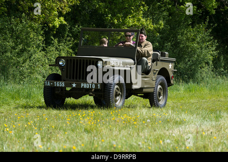 Militärische Kriegsführung Reenactment Neuheitendienst Overlord, Waterlooville, Hampshire, UK Stockfoto