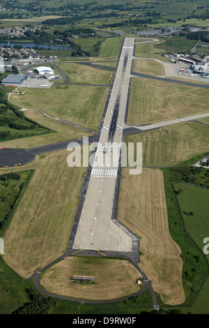 Luftaufnahme von Leeds Bradford Flughafen Stockfoto