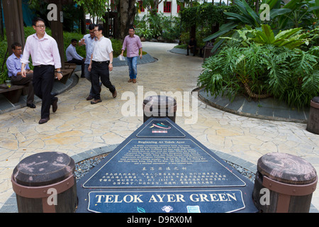 Telok Ayer grün, Chinatown, Singapur Stockfoto