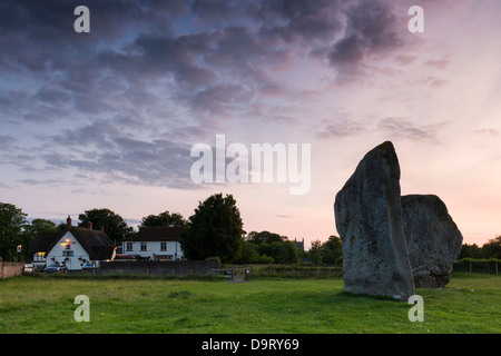 Der rote Löwe - Avebury Stockfoto