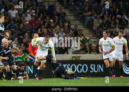 Bryan Habana mit dem Ball während der Springbok Rugby Test gegen Schottland Stockfoto