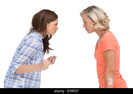 Zwei Frauen streiten Stockfoto