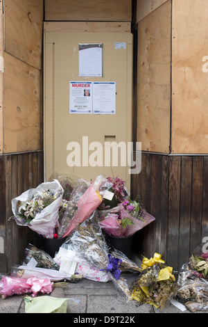 Cafe Restaurant Deptford Hight Straße ausgebrannt Stockfoto