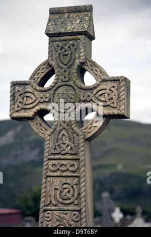 Keltisches Kreuz. Glencolmcille, County Donegal, Irland, Europa. Stockfoto