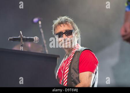 25. Juni 2013 - Del Mar, Kalifornien, USA - Sänger/Pianist PAUL ROGERS mit BAD COMPANY führt in das San Diego County Fair Tribüne Stadium. (Kredit-Bild: © Daniel Knighton/ZUMAPRESS.com) Stockfoto