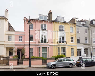 Häuser in Primrose Hill, London, Großbritannien Stockfoto