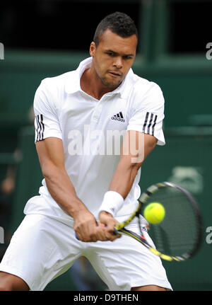 JO-WILFRED TSONGA Frankreich der ALL ENGLAND TENNIS CLUB WIMBLEDON LONDON ENGLAND 26. Juni 2013 Stockfoto