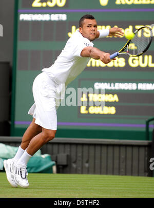 JO-WILFRED TSONGA Frankreich der ALL ENGLAND TENNIS CLUB WIMBLEDON LONDON ENGLAND 26. Juni 2013 Stockfoto