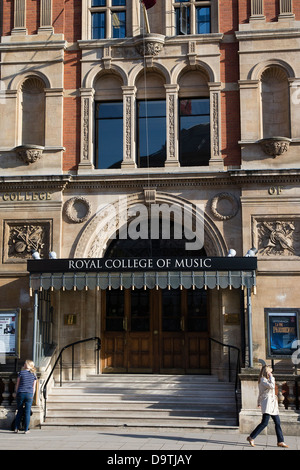 Das Royal College of Music Eingang, Kensington, London, UK Stockfoto