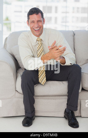 Geschäftsmann, lachen Stockfoto