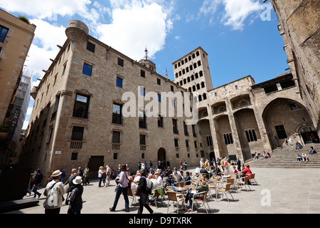 Palast der Lloctinent im Palacio real Bürgermeister Plaza del Rey Barcelona Katalonien Spanien Stockfoto