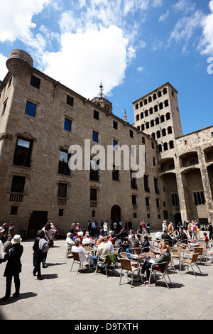 Palast der Lloctinent im Palacio real Bürgermeister Plaza del Rey Barcelona Katalonien Spanien Stockfoto