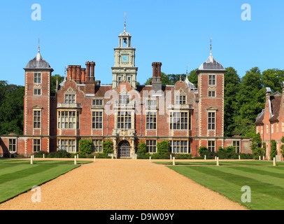 Blickling Hall, Norfolk, England UK, Englisch 17. Jahrhundert jakobinischen Herrenhaus, Herrenhaus Häuser Stockfoto