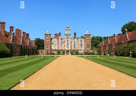 Blickling Hall, Norfolk, England UK, Englisch 17. Jahrhundert jakobinischen Herrenhaus, Herrenhaus Häuser Stockfoto