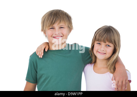 Schöne kleine Jungen und Mädchen Stockfoto