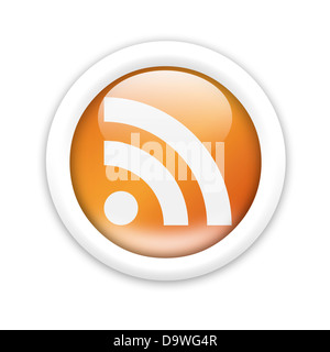 Rss Really Simple Syndication logo Symbol Flagge Stockfoto