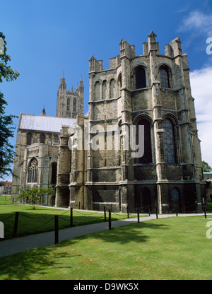 C13th Kapelle Corona auf Trinity Chapel am Ostende der Kathedrale von Canterbury, Kent, die abgetrennte Krone St Thomas Hinterkopf zu verankern. Stockfoto