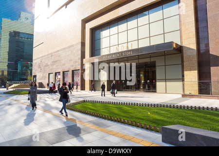 Gebäude in der modernen Business und shopping Stadtteil Gangnam-gu, Seoul, Südkorea, Asien Stockfoto