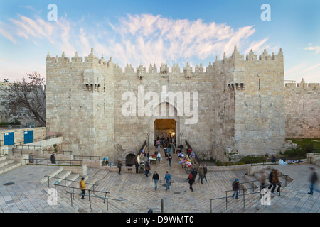 Naher Osten, Israel, Jerusalem, die Altstadt, Damaskus-Tor Stockfoto