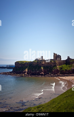 Blaue Flagge Strand König Edwards Bay in Tynemouth Stockfoto