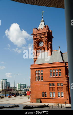 Victorian Pierhead Gebäude, Bucht von Cardiff, Wales, UK. Stockfoto