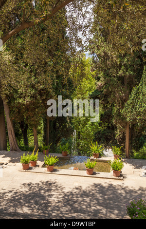 Cascada De La Font del Gat im Parc de Montjuic-Barcelona Stockfoto