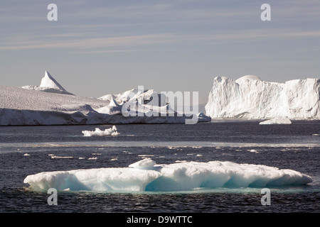 Sermeq Kujslleq (die dänische nennen es Jacobshavn Gletscher), ein UNESCO-Weltkulturerbe, Ilulissat, Grönland Stockfoto