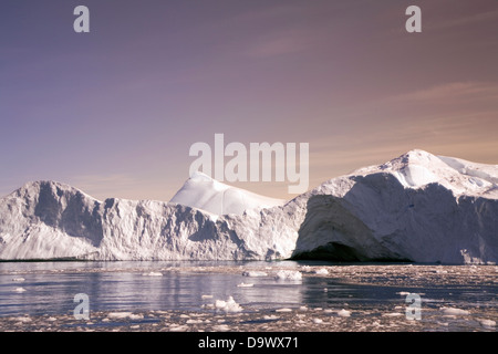 Sermeq Kujslleq (die dänische nennen es Jacobshavn Gletscher), ein UNESCO-Weltkulturerbe, Ilulissat, Grönland Stockfoto