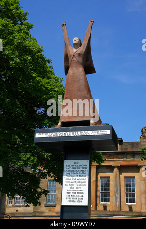 Spanischen Bürgerkrieg Statue Glasgow Stockfoto