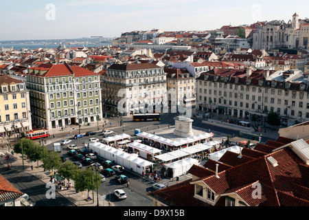 Platz Figueira Lissabon Portugal Europa Stockfoto